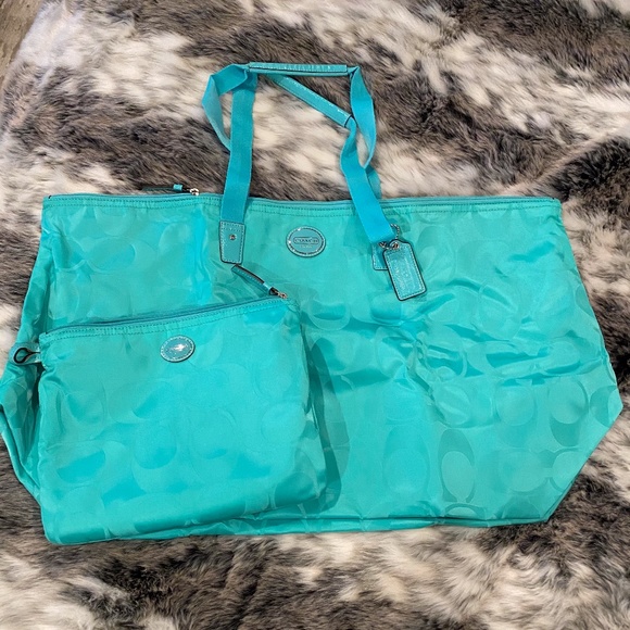 coach foldable travel bag
